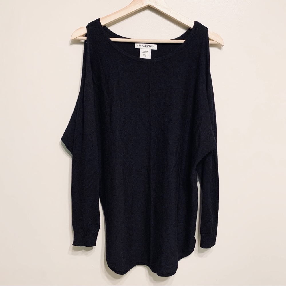 99 Jane Street Cold Shoulder Sweater